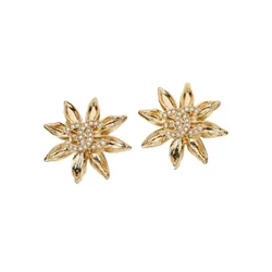 Khuyên Tai Nữ Chanel CC Flower Design Stud Earrings ABF979 B21161 U2154 Màu Vàng