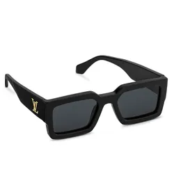 Kính Mát Nam Louis Vuitton LV Clash Square Sunglasses Black/ Gold Z1579E Màu Đen Xám