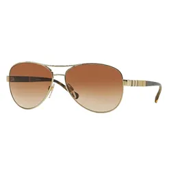 Kính Mát Nữ Burberry BE 3080 114513 Light Gold/ Brown Gradient Lenses 59mm Sunglasses Màu Nâu Vàng