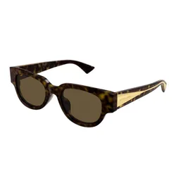 Kính Mát Unisex Bottega Veneta Sunglasses BV1278SA 002 Màu Nâu Havana/Vàng