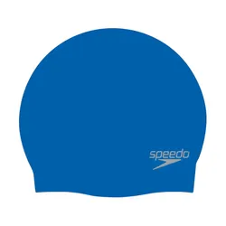 Mũ Bơi Người Lớn Speedo Plain Moulded Silicone Màu Xanh Dương