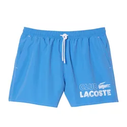 Quần Short Nam Lacoste Men’s Quick-Dry Lined Swim Trunks MH5637 L99 Màu Xanh Blue Size S