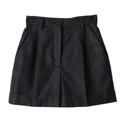 Quần Short Nữ Dolce & Gabbana D&G Dark Grey FTASXT HUMSF Màu Xám Đen Size 40
