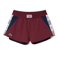 Quần Short Nữ Lacoste Recycled Fabric Lined Tennis Shorts GF1033 00 LIV Màu Đỏ Size 34