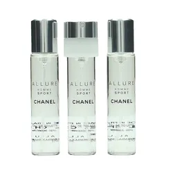 Set Nước Hoa Nam Chanel Allure Homme Sport EDT Refillable Travel Spray Set 3 Món (3 x 20ml)