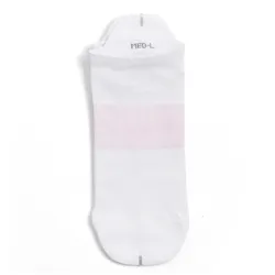 Tất Lululemon Unisex Power Stride Tab Medium Low Socks - White/Pink Freesize Màu Trắng Hồng