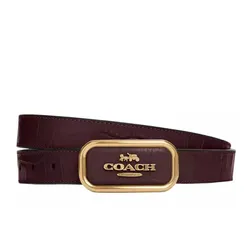 Thắt Lưng Nữ Coach Signature Buckle Morgan Belt 25mm In Merlot CR913 Màu Đỏ