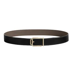 Thắt Lưng Nam Hermès Volte-Face Reversible Belt Buckle & Reversible Leather Strap Noir / Étain 32mm Màu Xám Đen Size 85