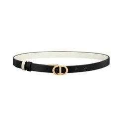 Thắt Lưng Nữ Dior 30 Montaigne Reversible Belt B0446UWGA_M911 138229243 Màu Đen Size 75 (Bản 2cm)