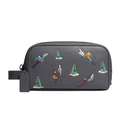 Túi Cầm Tay Coach Small Travel Kit With Ski Slope Print CE680 Màu Xám