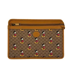 Túi Cầm Tay Gucci x Disney Mini GG Supreme Mickey Mouse Màu Nâu