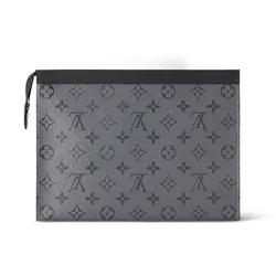 Túi Cầm Tay Louis Vuitton LV Pochette Voyage MM M69535 Màu Xám
