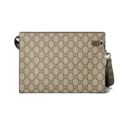 Túi Cầm Tay Nam Gucci Men's Mini Bags & Pouches Bi-Color Small Pouch Màu Nâu Be