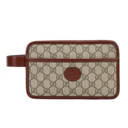 Túi Cầm Tay Nam Gucci Pouch With Interlocking G 625764 92TCG 8561 Màu Xám Nâu