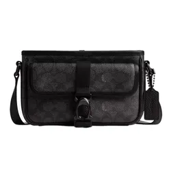 Túi Đeo Chéo Nam Coach Beck Slim Crossbody In Signature Canvas CM337 Màu Đen Xám