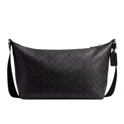 Túi Đeo Chéo Nam Coach Finn Crossbody Bag In Signature Canvas CAJ91 Màu Đen