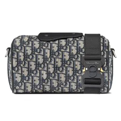 Túi Đeo Chéo Nam Dior Lingot 22 Dior Oblique Jacquard 'Beige Black' 1ADPO249YKY-H27E Màu Be/Đen