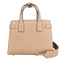 Túi Đeo Chéo Nữ Burberry Banner Logo Màu Be