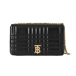 Túi Đeo Chéo Nữ Burberry Medium Lola Quilted Leather Bag In Black With Gold Hardware Màu Đen
