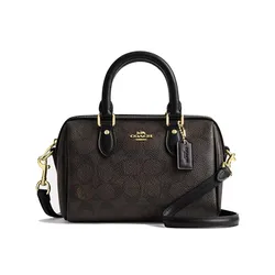 Túi Đeo Chéo Nữ Coach Mini Rowan Satchel Crossbody CW329 Màu Nâu Đen