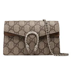 Túi Đeo Chéo Nữ Gucci Dionysus GG Supreme Super Mini Bag Beige 476432 KHNRN 8642 Màu Be