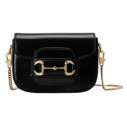 Túi Đeo Chéo Nữ Gucci Horsebit 1955 Nano Bag 760253 AAA7G 1000 Màu Đen