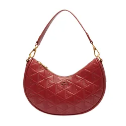 Túi Đeo Chéo Nữ Lacoste Maheki Embossed Leather Half Moon Purse NF4710MH 137 Màu Đỏ