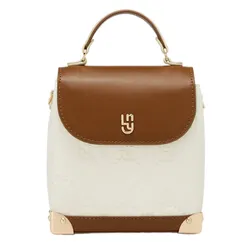 Túi Đeo Chéo Nữ Lyn Brietta S Crossbody Bag Ivory LL25CBF929 Màu Trắng Nâu