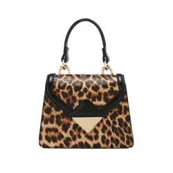 Túi Đeo Chéo Nữ Lyn Carrie Top Handle Handbag - Leopard LL25FBF019 Màu Nâu Đen