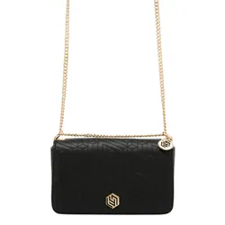 Túi Đeo Chéo Nữ Lyn Giselle M Crossbody Bag Black LL25FBM635 Màu Đen