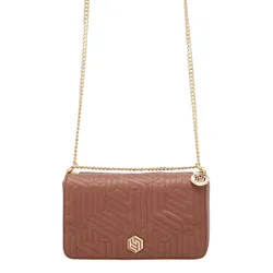 Túi Đeo Chéo Nữ Lyn Giselle M Crossbody Bag Dark Pink LL25FBM635 Màu Hồng