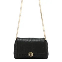 Túi Đeo Chéo Nữ Lyn Giselle S Crossbody Bag Black LL25FBM637 Màu Đen