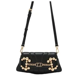 Túi Đeo Chéo Nữ Lyn Gitana Cluth Crossbody Bag Black LL25CBF093 Màu Đen