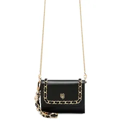 Túi Đeo Chéo Nữ Lyn Mika Infinite Short Wallet - Black LL25FWM010 Màu Đen