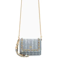 Túi Đeo Chéo Nữ Lyn Mika Infinite Short Wallet - Light Blue LL25FWM022 Màu Xanh Blue