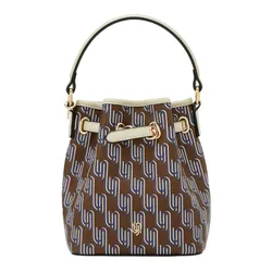 Túi Đeo Chéo Nữ Lyn Noel Mini Bucket Bag Dark Printed Brown LL25FBM613 Màu Nâu