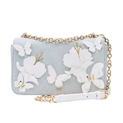 Túi Đeo Chéo Nữ Lyn Papier S Crossbody Bag Grey Variation 2 LL25CBS276 Màu Xám Xanh
