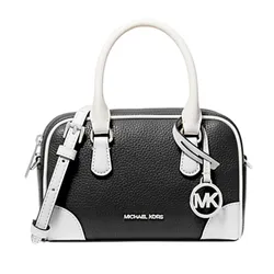 Túi Đeo Chéo Nữ Michael Kors MK Thompson Extra-Small Two-Tone Pebbled Leather Convertible Crossbody Bag 35S5S7OC0T Màu Đen Trắng