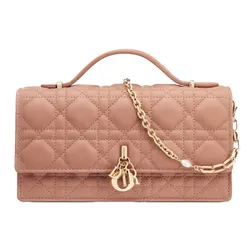 Túi Đeo Vai Nữ Dior Miss Dior Mini Bag 'Rose Des Vents' S0980ONMJ-M49P Màu Hồng