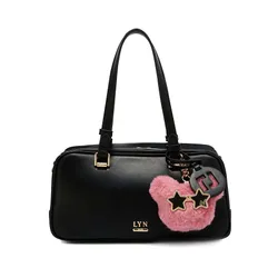 Túi Đeo Vai Nữ Lyn Betzy M Shoulder Bag - Black LL25FBF049 Màu Đen