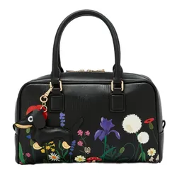 Túi Đeo Vai Nữ Lyn Blossom Infinite Shoulder Bag Printed Black LL25FBM027 Màu Đen