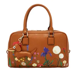 Túi Đeo Vai Nữ Lyn Blossom Infinite Shoulder Bag Printed Brown LL25FBM027 Màu Nâu