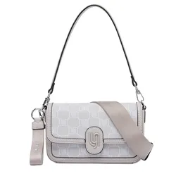 Túi Đeo Vai Nữ Lyn Davin Infinite Flap Shoulder Bag Off White LL25SBM978 Màu Trắng