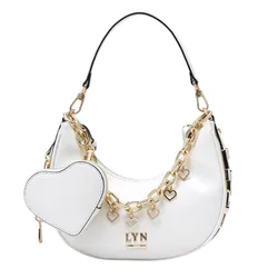 Túi Đeo Vai Nữ Lyn Diva Sweetheart S Handbag Ivory LL25CBF089 Màu Trắng