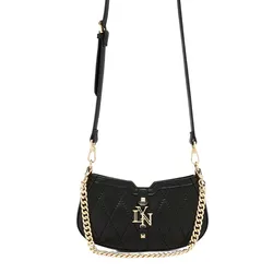 Túi Đeo Vai Nữ Lyn Galas Quilt S Shoulder Bag Black LL25SBS320 Màu Đen