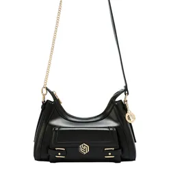 Túi Đeo Vai Nữ Lyn Giselle Shoulder Bag Black LL25FBM634 Màu Đen