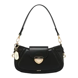 Túi Đeo Vai Nữ Lyn Lena S Shoulder Bag Black LL25CBF104 Màu Đen