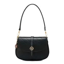 Túi Đeo Vai Nữ Lyn Narla Infinite Flap Shoulder Bag - Black LL25CBM185 Màu Đen
