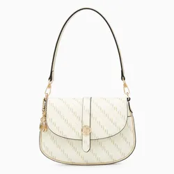 Túi Đeo Vai Nữ Lyn Narla Infinite Flap Shoulder Bag - Ivory LL25CBM184 Màu Kem