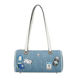 Túi Đeo Vai Nữ Lyn Wander Infinite Duffle S Shoulder Bag - Blue Variation 2 LL25CBM195 Màu Xanh Blue